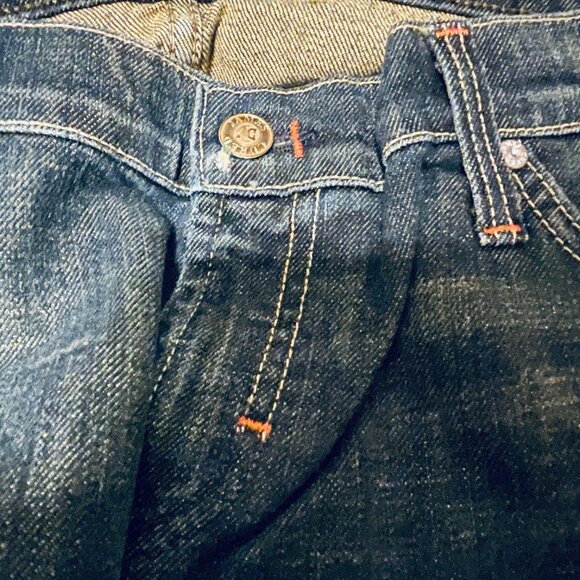 NEW James cured by seun jeans Low Rise Vintage Boot Cut dark blue wash - Picture 5 of 8